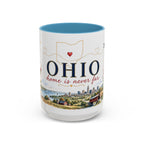Ohio State Map Mug | Botanical Travel Sketch, Homesick Gift, Long Distance Friendship