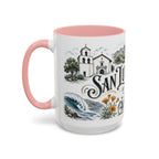 San Luis Obispo Coffee Mug | United States Travel Souvenir | Vintage Illustrated City Gift | 11 oz 15 oz Accent Mug