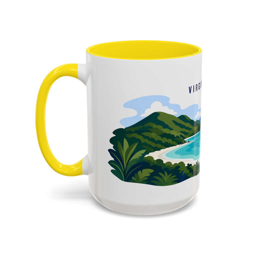 Virgin Islands National Park Coffee Mug | Solid Color Block Park Souvenir | 11oz 15oz Accent Mug