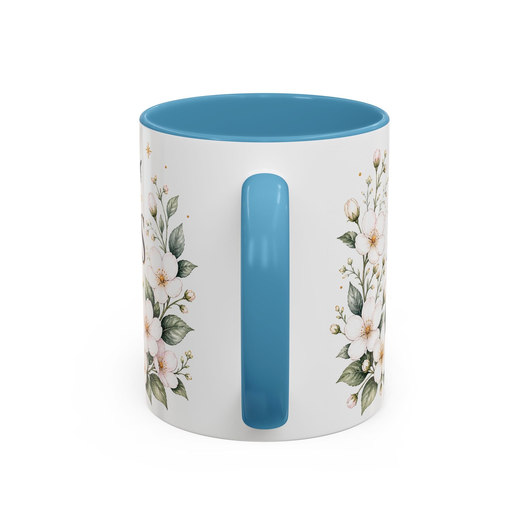 Massachusetts State Map Mug | Coastal Scene, Botanical Accents (11oz, 15oz)