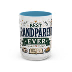 Best Grandparents Ever Coffee Mug | Gift From Grandkids | Accent Color Ceramic 11oz 15oz