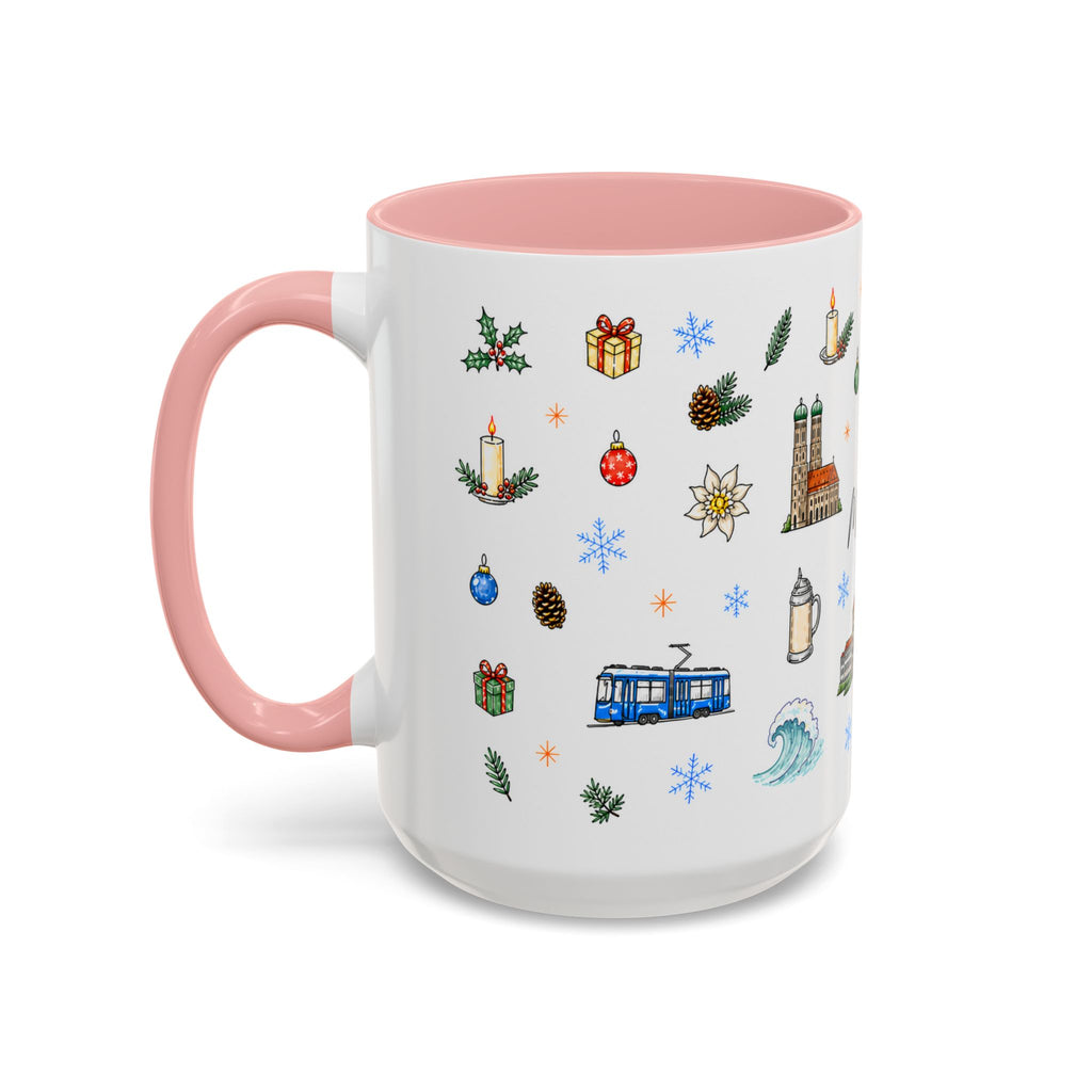Munich Christmas Mug | Watercolor City Souvenir, Travel Gift (11oz/15oz)