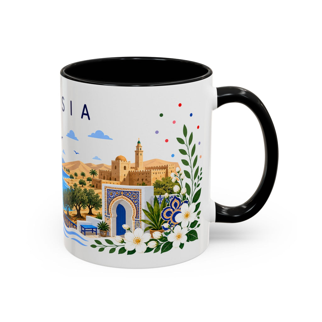 Tunisia Coffee Mug | Travel Souvenir Accent Mug | Place Gift Ceramic Cup 11oz 15oz