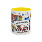 Copenhagen Travel Mug | European City Souvenir Accent Coffee Mug | 11oz 15oz Ceramic Cup
