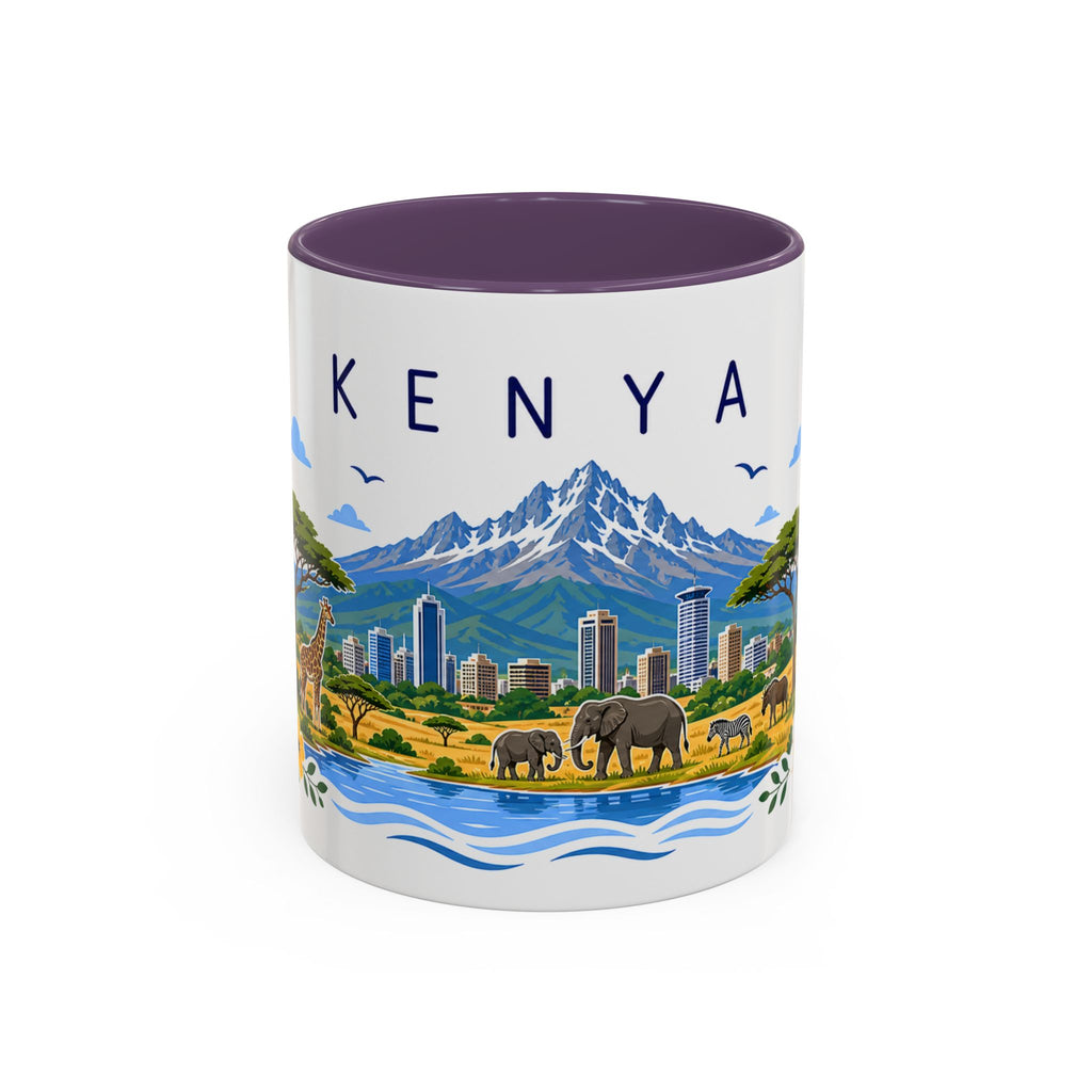 Kenya Coffee Mug | Travel Souvenir Accent Mug | Place Gift Ceramic Cup 11oz 15oz