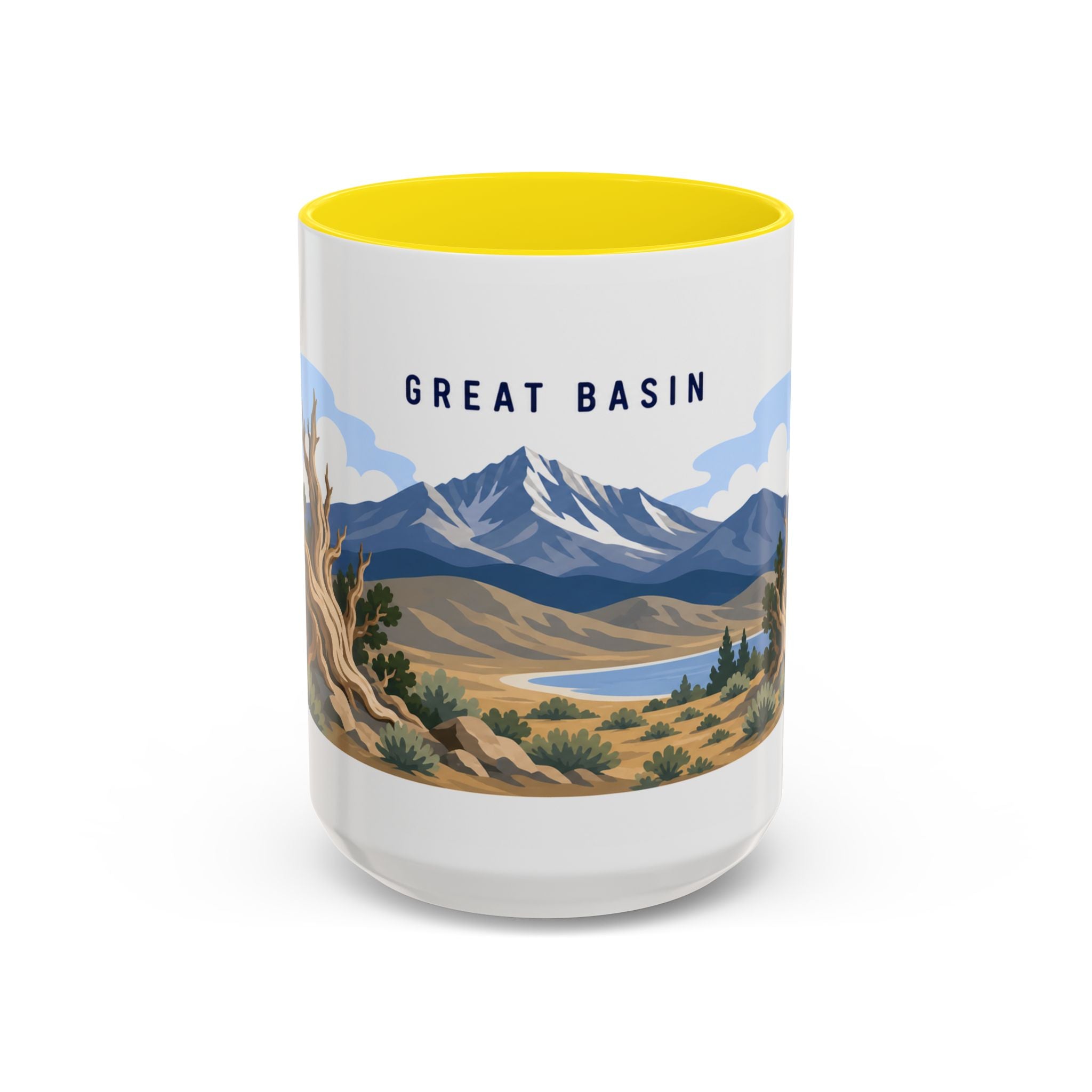 Great Basin National Park Coffee Mug | Solid Color Block Park Souvenir | 11oz 15oz Accent Mug