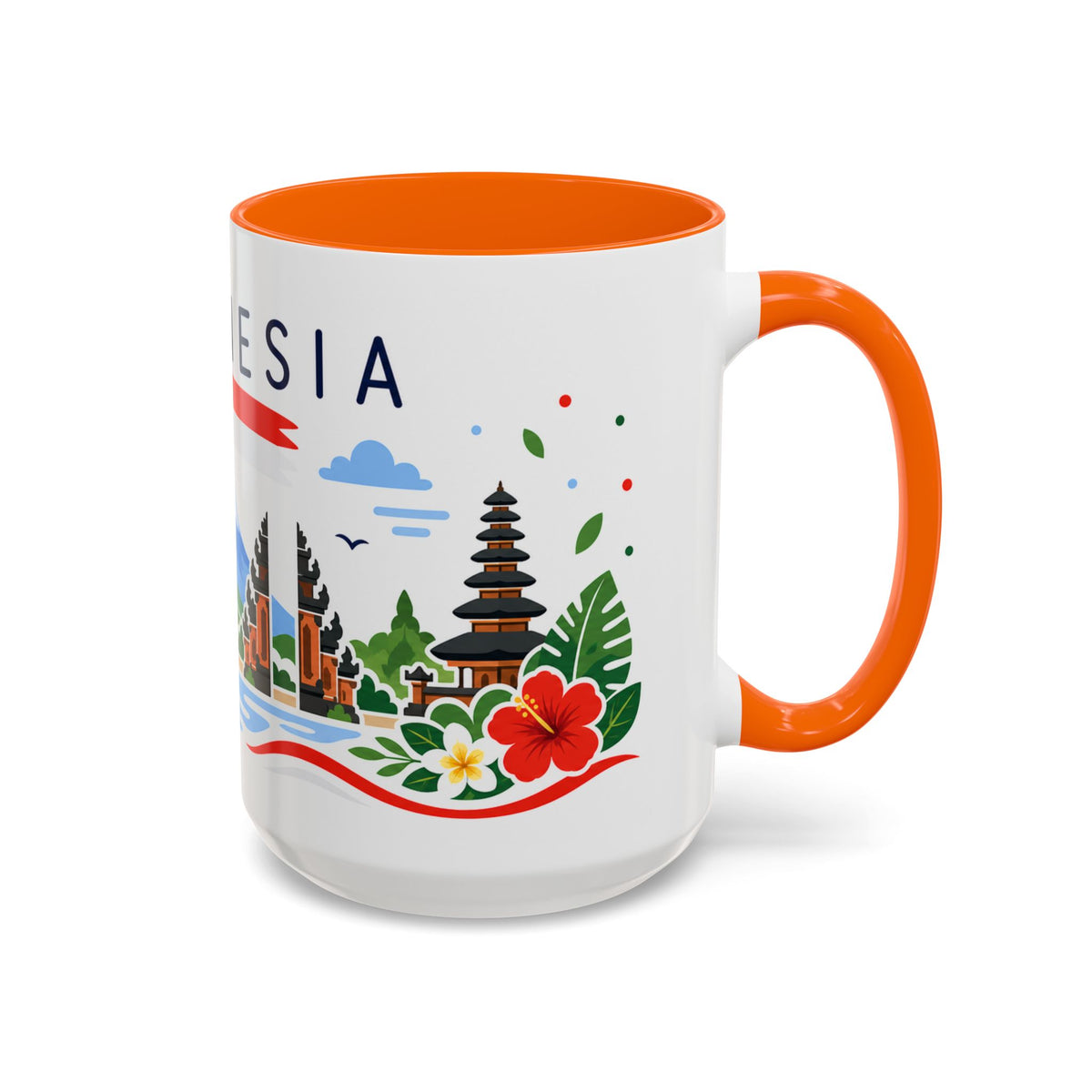 Indonesia Coffee Mug | Travel Souvenir Accent Mug | Country Gift Ceramic Cup 11oz 15oz