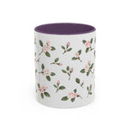 Massachusetts Mayflower Mug, State Flower Floral Coffee Cup, 11oz Botanical Gift