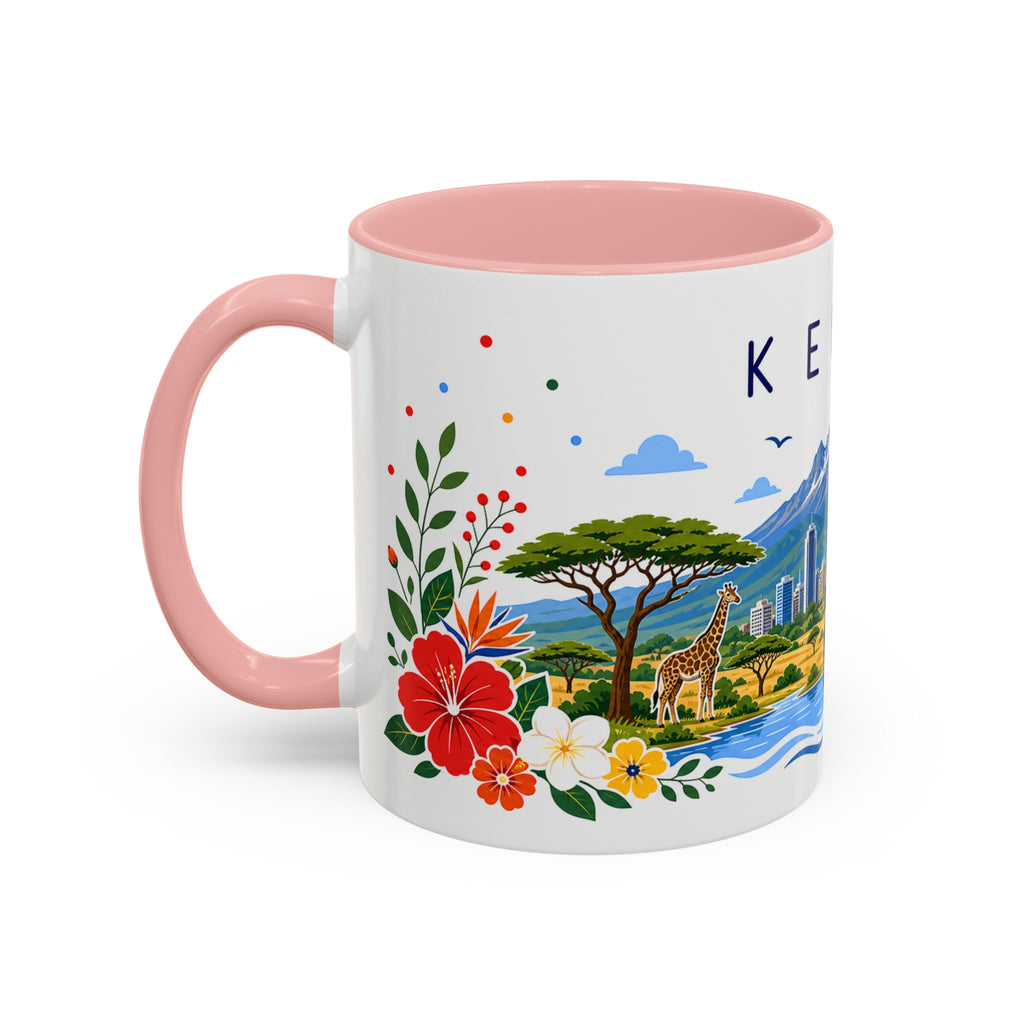 Kenya Coffee Mug | Travel Souvenir Accent Mug | Place Gift Ceramic Cup 11oz 15oz