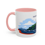 Faroe Islands Coffee Mug | Travel Destination Souvenir Gift | Accent Color Ceramic 11oz 15oz