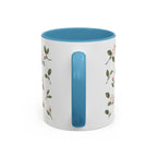 Massachusetts Mayflower Mug, State Flower Floral Coffee Cup, 11oz Botanical Gift