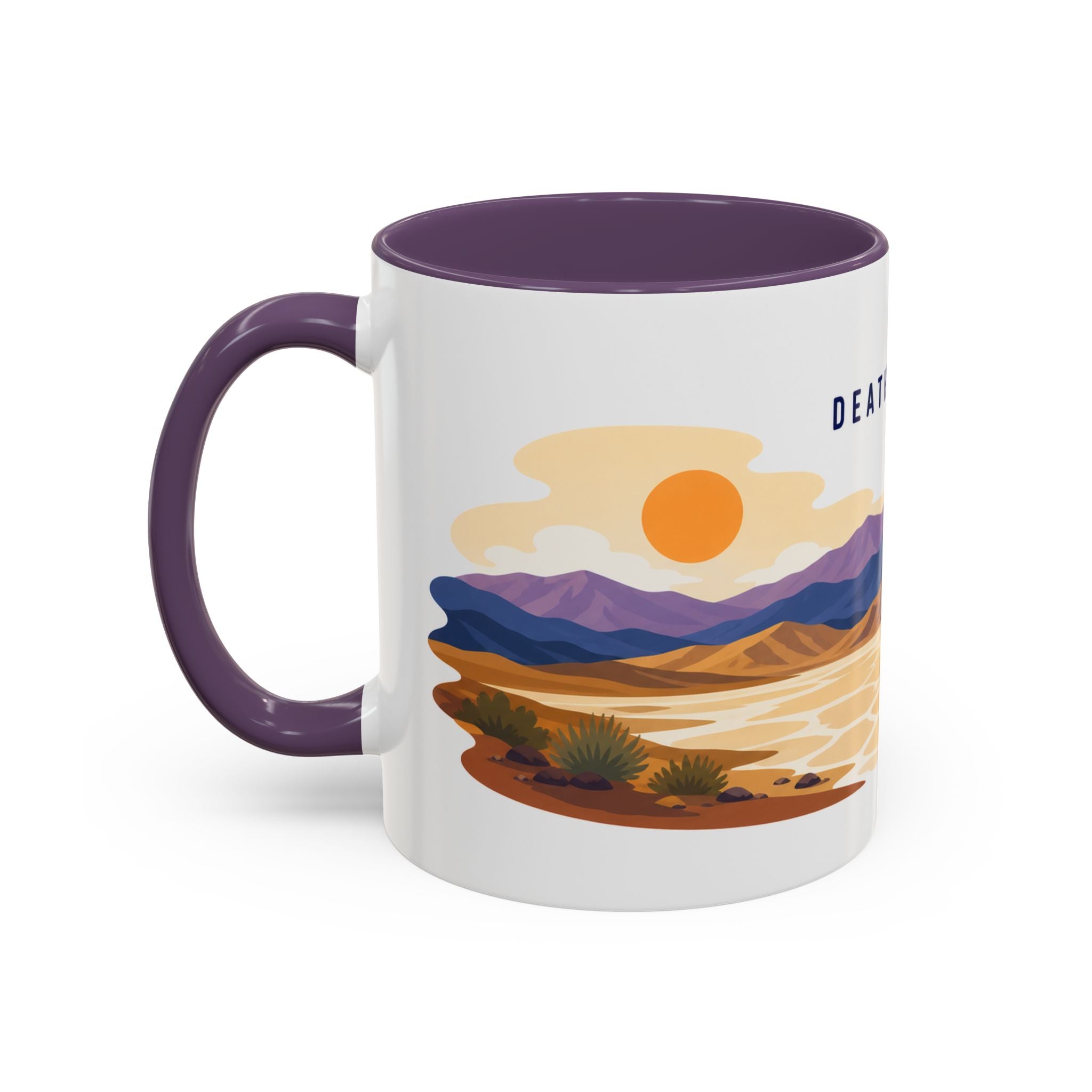 Death Valley National Park Coffee Mug | Solid Color Block Park Souvenir | 11oz 15oz Accent Mug