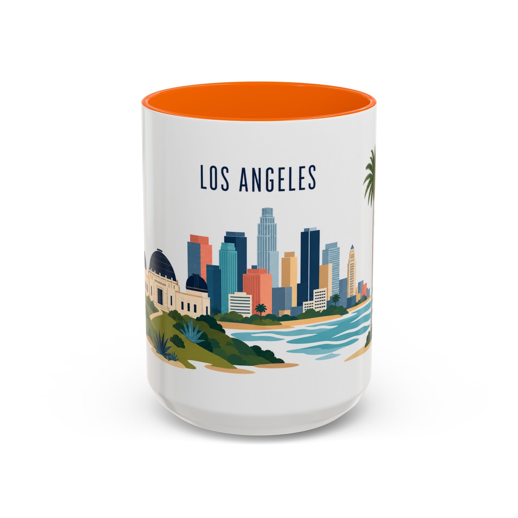 Los Angeles Coffee Mug | United States Travel Souvenir | Porcelain Decal City Gift | 11oz 15oz Accent Mug