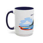 Mont Saint Michel Coffee Mug | Travel Destination Souvenir Gift | Accent Color Ceramic 11oz 15oz