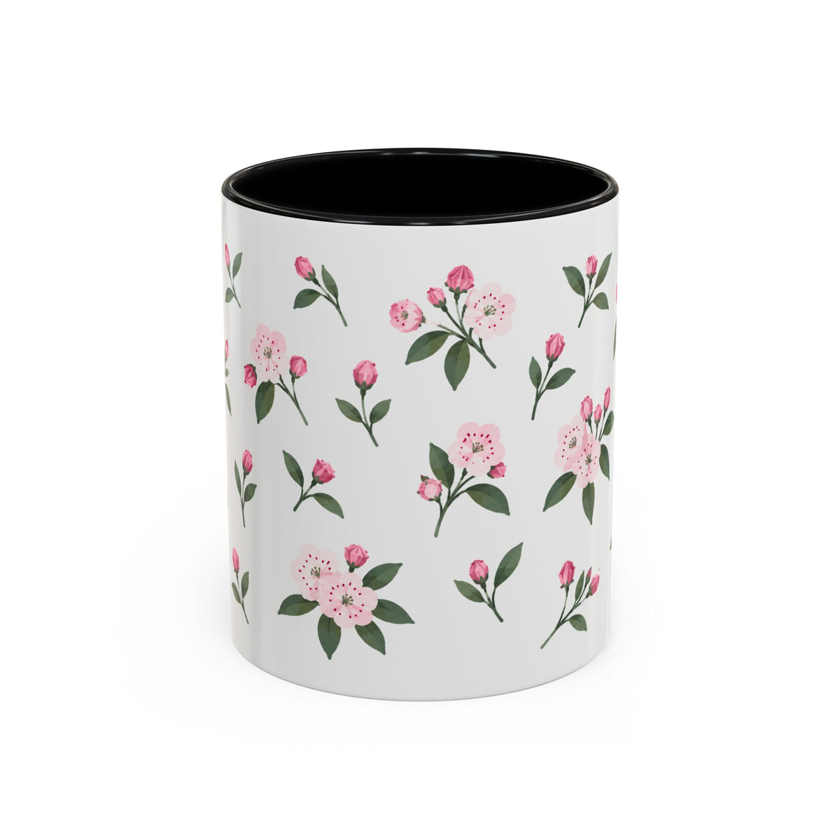 Connecticut Mountain Laurel Mug, State Flower Floral Coffee Cup, 11oz Botanical Gift