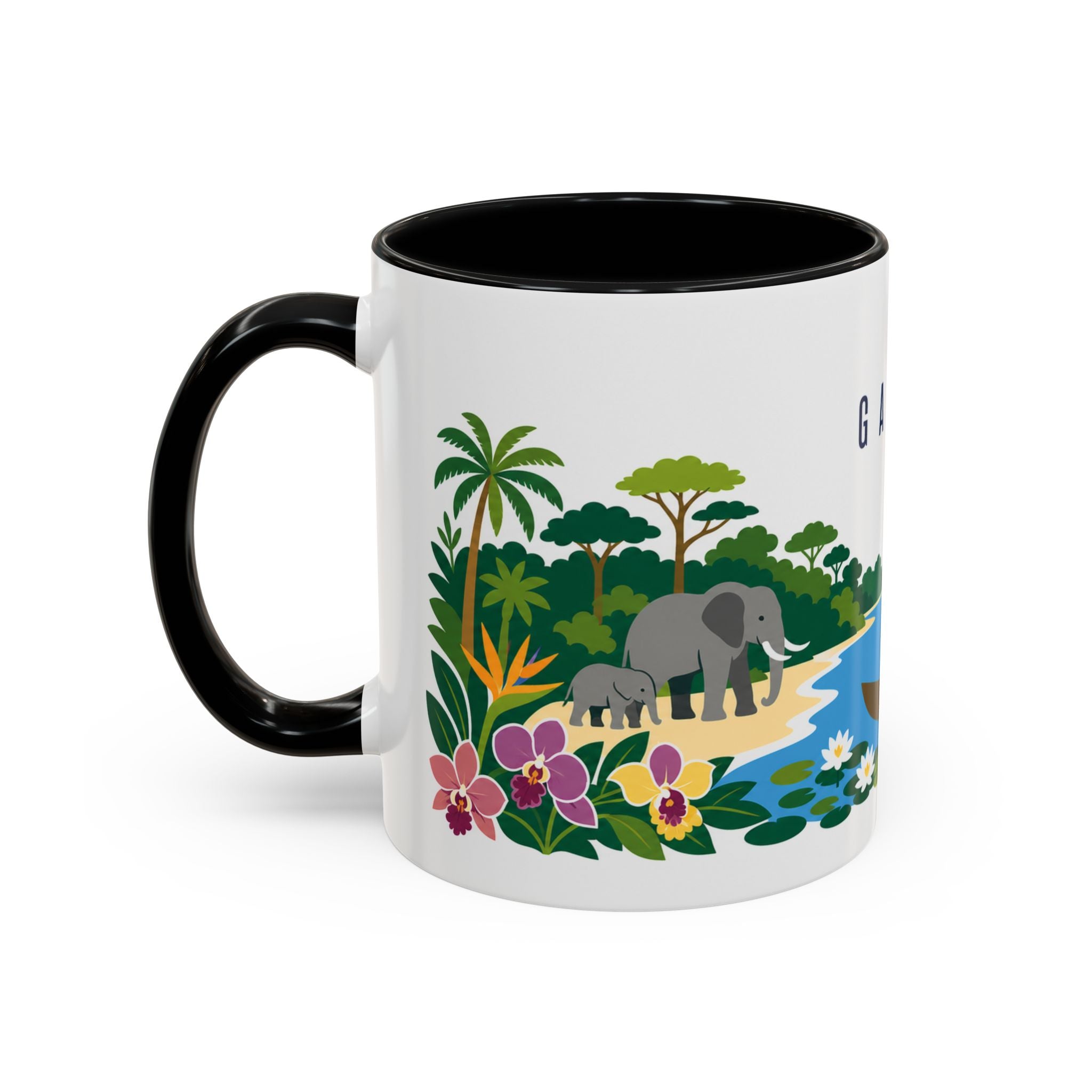 Gabon Coffee Mug | Travel Souvenir Accent Mug | Country Gift Ceramic Cup 11oz 15oz