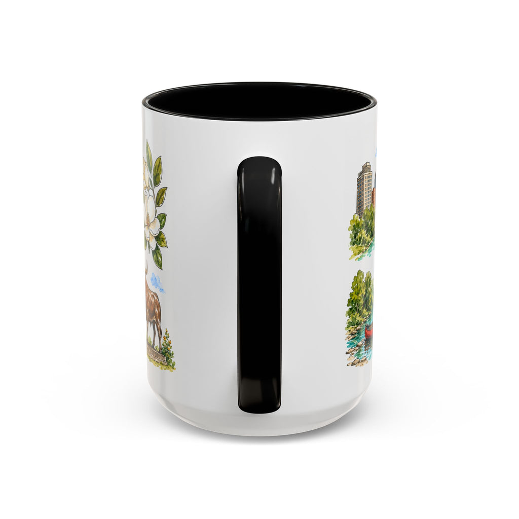 Durham Illustrated Travel Mug | City Souvenir Accent Coffee Mug | 11oz 15oz Ceramic Cup