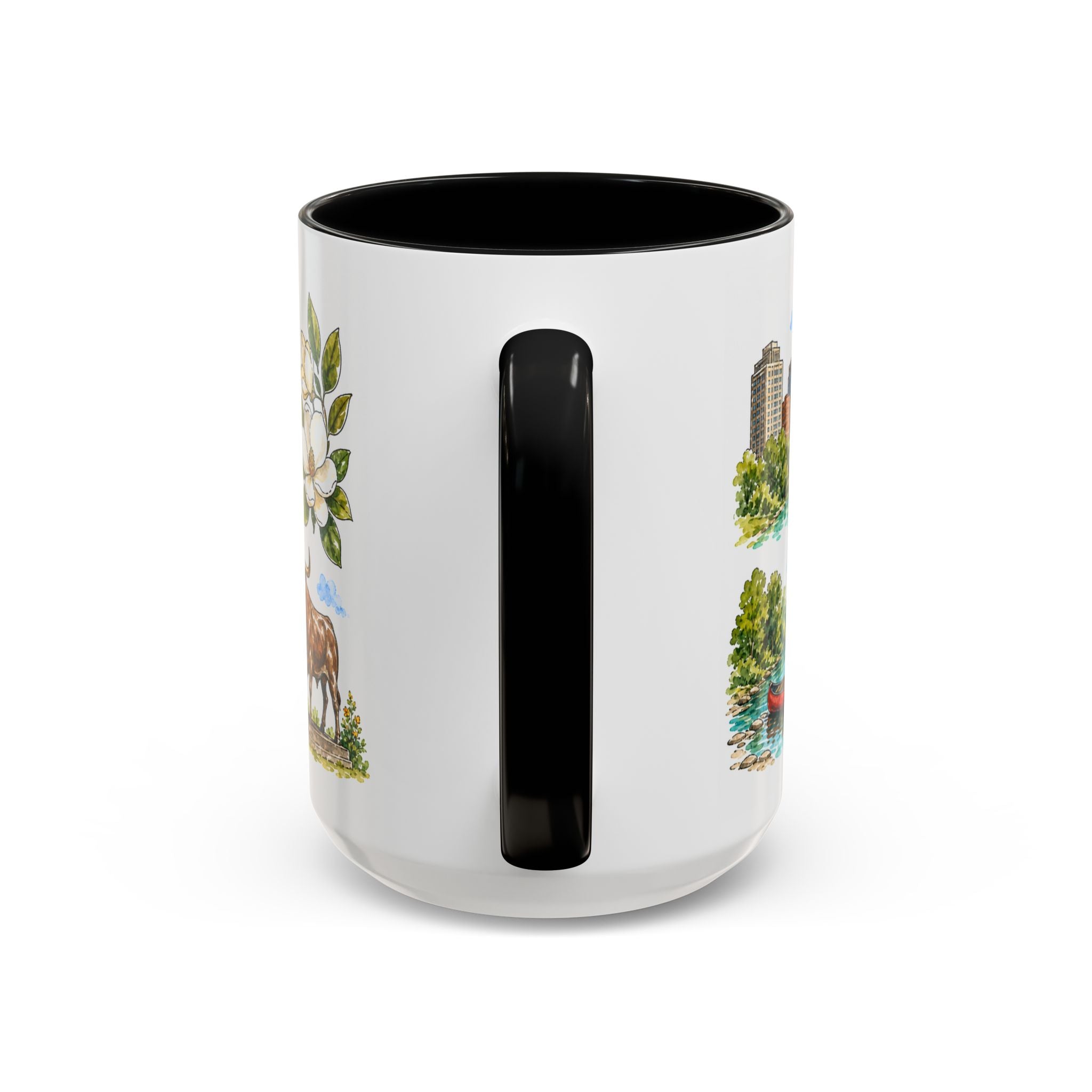 Durham Illustrated Travel Mug | City Souvenir Accent Coffee Mug | 11oz 15oz Ceramic Cup