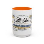 Great Sand Dunes National Park Coffee Mug | Colorado Desert Mountain Dunes Gift | Accent Color Ceramic 11oz 15oz
