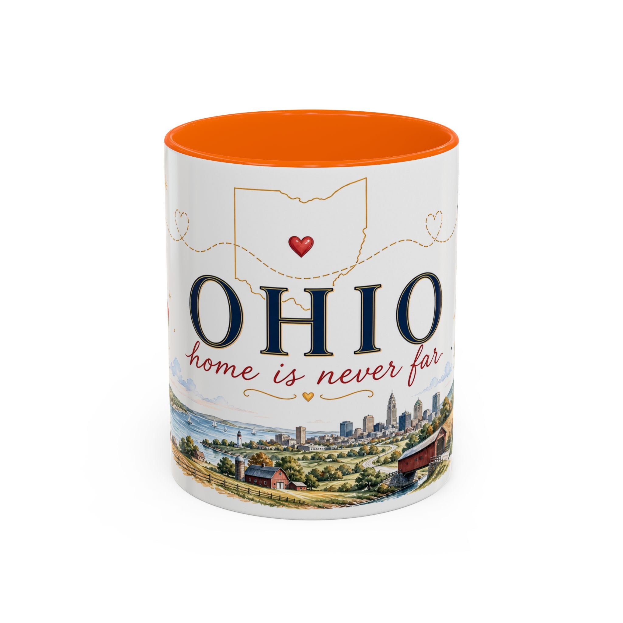 Ohio State Map Mug | Botanical Travel Sketch, Homesick Gift, Long Distance Friendship