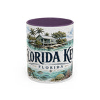 Florida Keys Mug, Florida Travel Souvenir, Bucket List Gift, Accent Ceramic Coffee Mug 11oz 15oz