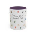 Indiana Dunes National Park Christmas Mug | Watercolor Travel Souvenir | Holiday Gift | Accent Ceramic Coffee Cup 11oz 15oz