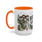 Bhutan Valleys Coffee Mug | Travel Destination Souvenir Gift | Accent Color Ceramic 11oz 15oz