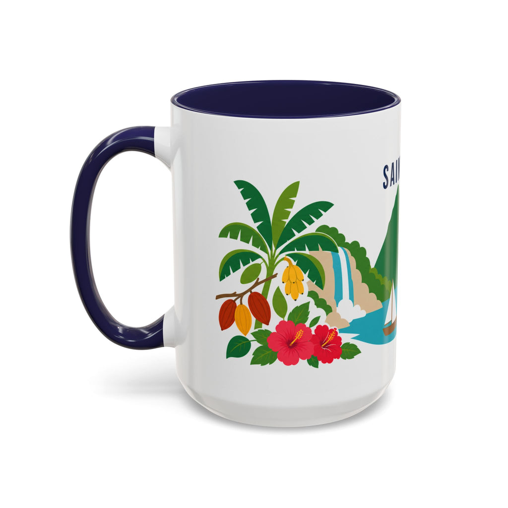 Saint Lucia Coffee Mug | Travel Souvenir Accent Mug | Country Gift Ceramic Cup 11oz 15oz