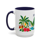 Saint Lucia Coffee Mug | Travel Souvenir Accent Mug | Country Gift Ceramic Cup 11oz 15oz