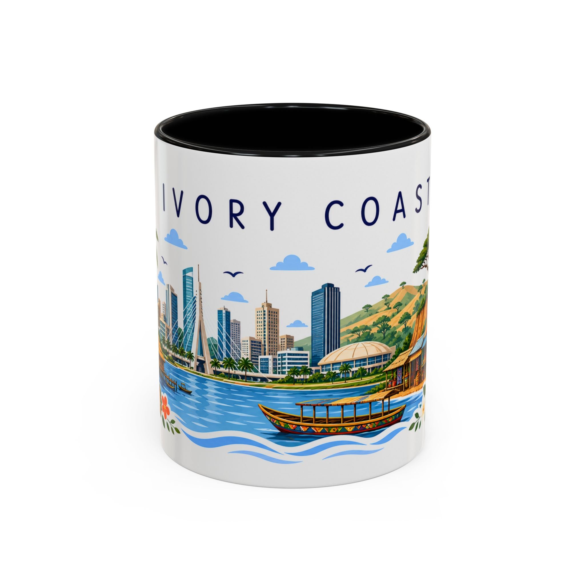 Ivory Coast Coffee Mug | Travel Souvenir Accent Mug | Place Gift Ceramic Cup 11oz 15oz
