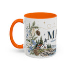 Maine State Mug | Moving Away, Long Distance Friendship Gift | 11oz 15oz Accent Mug