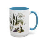 Tuscany Coffee Mug | Travel Destination Souvenir Gift | Accent Color Ceramic 11oz 15oz