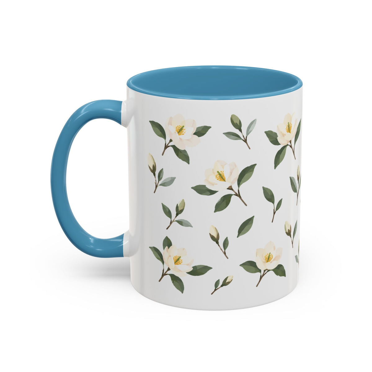 Georgia Sweetbay Magnolia Mug, State Flower Floral Coffee Cup, 11oz Botanical Gift