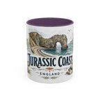 Jurassic Coast Mug, England Travel Souvenir, Bucket List Gift, Accent Ceramic Coffee Mug 11oz 15oz