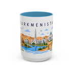 Turkmenistan Coffee Mug | Travel Souvenir Accent Mug | Place Gift Ceramic Cup 11oz 15oz