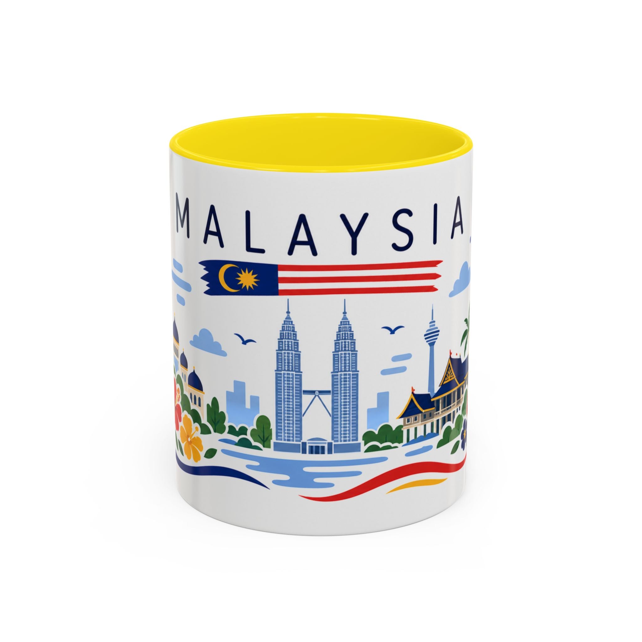 Malaysia Coffee Mug | Travel Souvenir Accent Mug | Country Gift Ceramic Cup 11oz 15oz