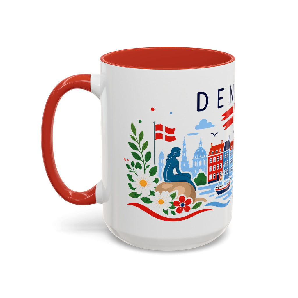 Denmark Coffee Mug | Travel Souvenir Accent Mug | Country Gift Ceramic Cup 11oz 15oz