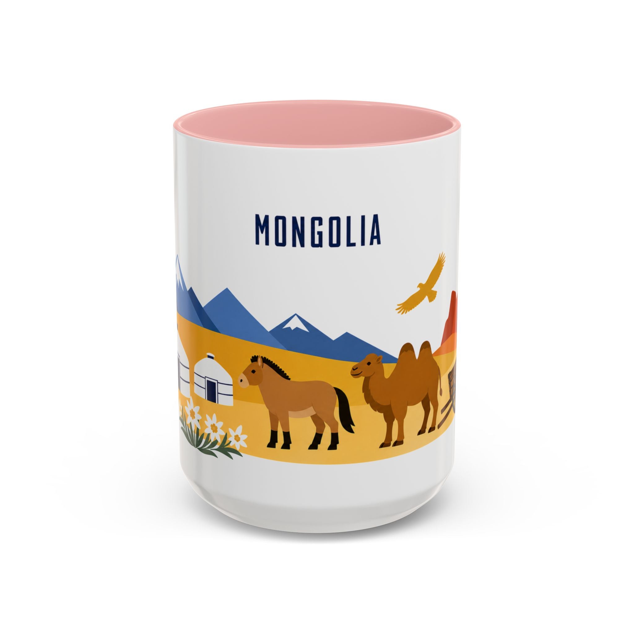 Mongolia Coffee Mug | Travel Souvenir Accent Mug | Country Gift Ceramic Cup 11oz 15oz