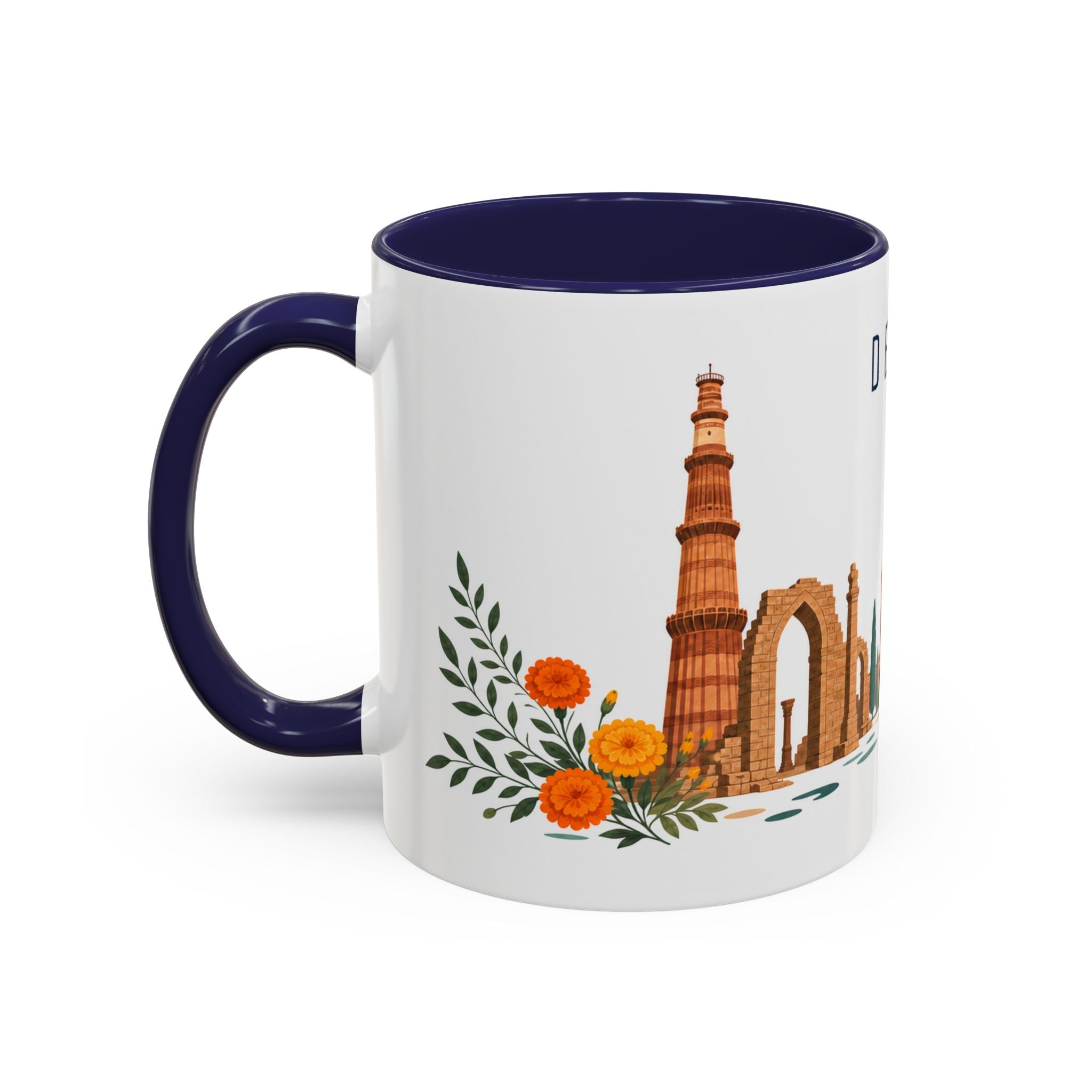 Delhi Coffee Mug | India Travel Souvenir | Porcelain Decal City Gift | 11oz 15oz Accent Mug
