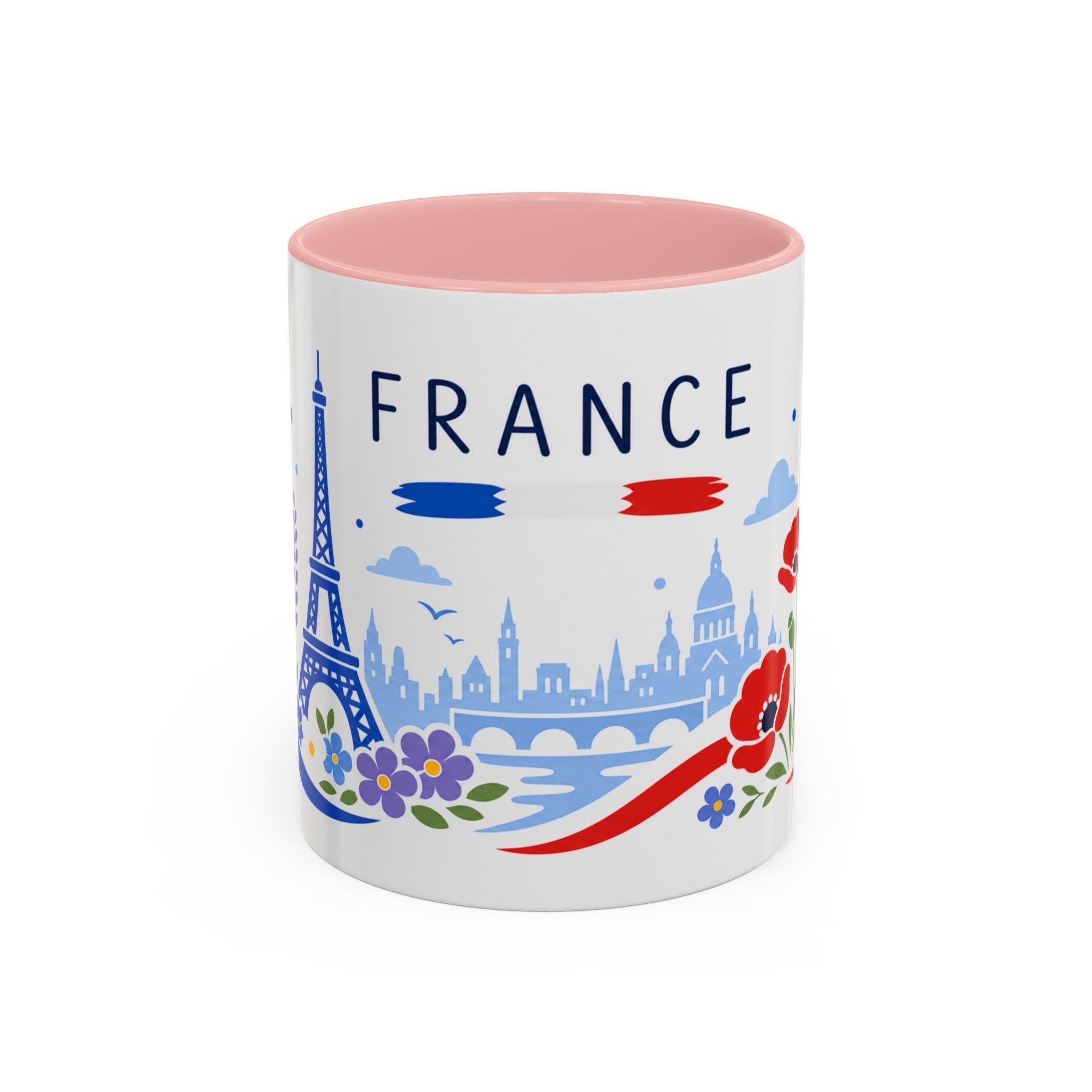 France Coffee Mug | Travel Souvenir Accent Mug | Country Gift Ceramic Cup 11oz 15oz
