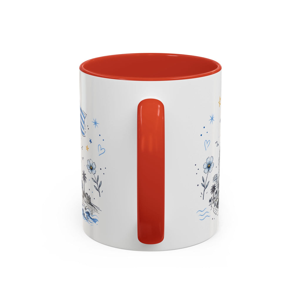 Uruguay Soccer Coffee Mug | World Cup Fan Gift | Accent Color Ceramic 11oz 15oz Match Day Cup