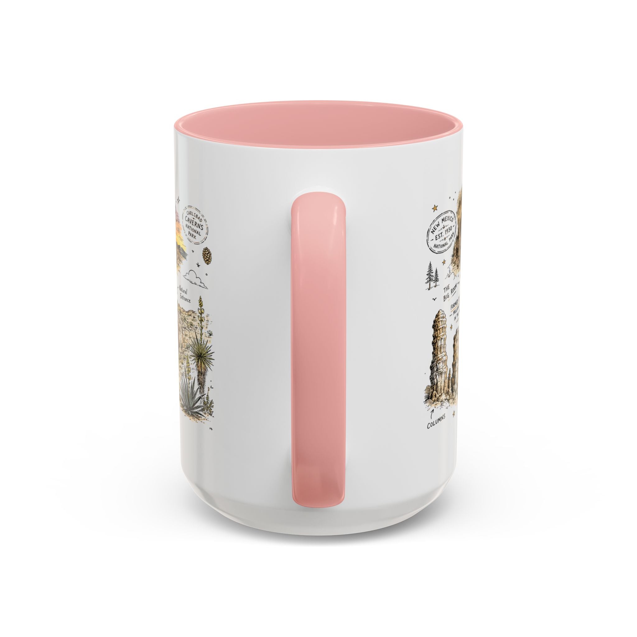 Carlsbad Caverns National Park Coffee Mug | New Mexico Cave Exploration Bat Gift | Accent Color Ceramic 11oz 15oz