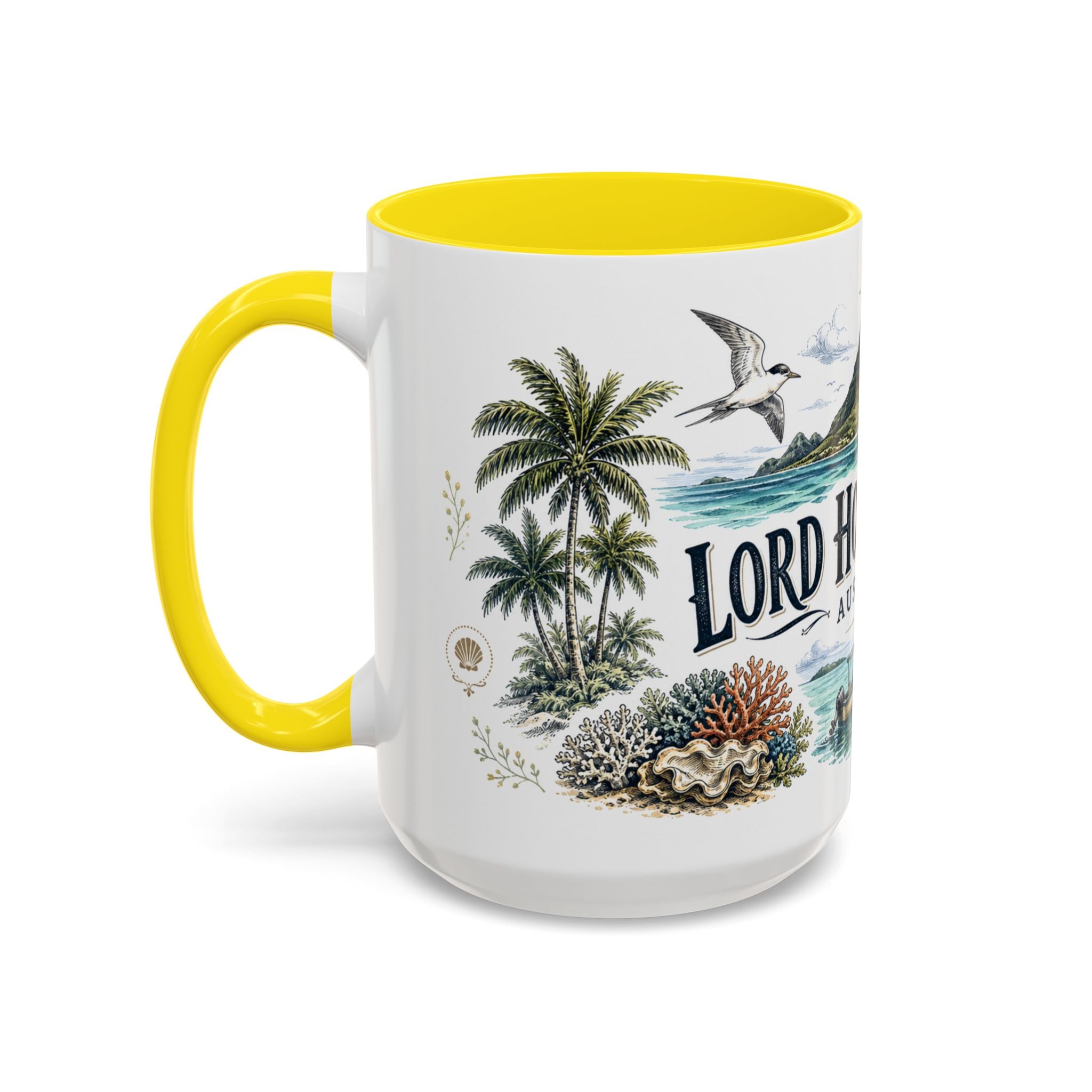 Lord Howe Island Mug, Australia Travel Souvenir, Bucket List Gift, Accent Ceramic Coffee Mug 11oz 15oz