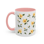 Hawaii Yellow hibiscus Mug, State Flower Floral Coffee Cup, 11oz Botanical Gift