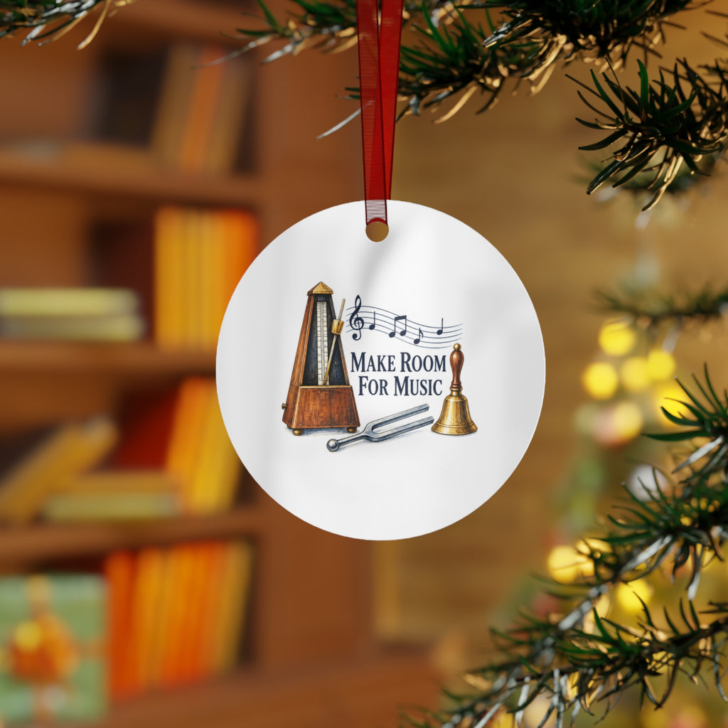 Make Room for Music Teacher Round Metal Ornament | Teacher Gift