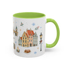 Prague Christmas Mug | Watercolor Travel Souvenir | Holiday Gift | Accent Ceramic Coffee Cup 11oz 15oz