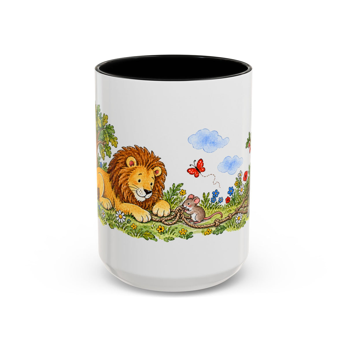 The Lion and the Mouse Mug | Storybook Fairy Tale Accent Coffee Mug | EveryLegend