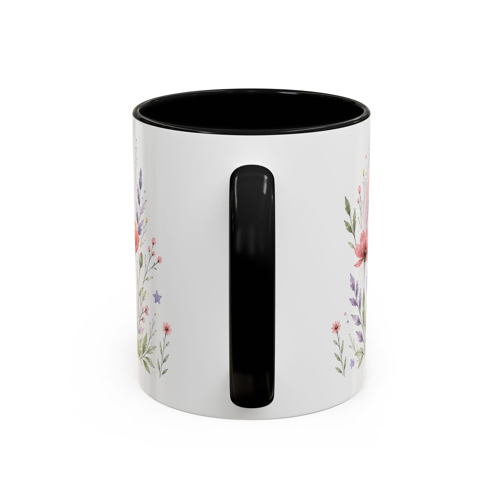 Personalized Kindergarten Teacher Mug | Custom Name Wildflower Rainbow Cup | Back to School Gift