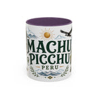 Machu Picchu Coffee Mug | Travel Destination Souvenir Gift | Accent Color Ceramic 11oz 15oz