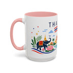 Thailand Coffee Mug | Travel Souvenir Accent Mug | Country Gift Ceramic Cup 11oz 15oz